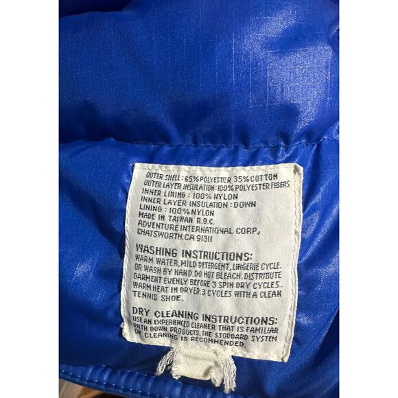 Vintage Adventure Gear Goose Down Vest Quilted Double Layer Body Men L Zip up - Picture 6 of 10